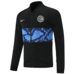Inter Milan 2021/22 Tracksuit Player Jacket, Black & Blue