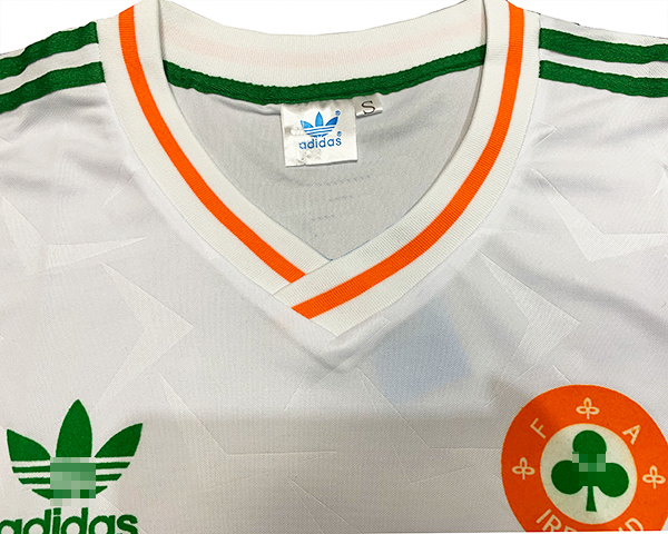 Camiseta Irlanda Segunda Equipación 1990, Blanca-3-