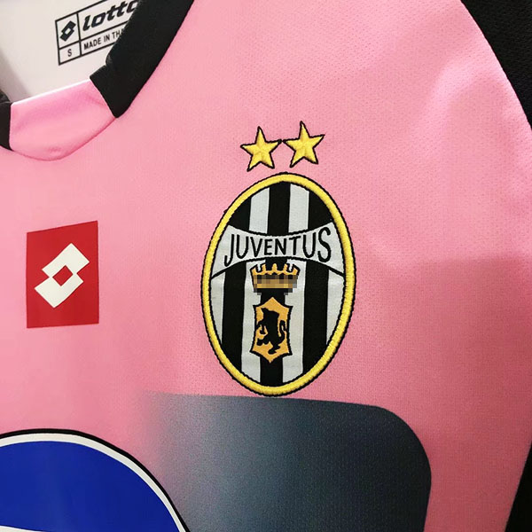 Camiseta de Fútbol Juventus 2002/03 Rosa Negro-2-