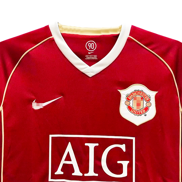 Camiseta Manchester United Primera Equipación 2006/07 Manga Larga-6-