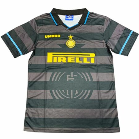 Camiseta Inter de Milán Segunda Equipación 1997/98, Negro y Gris