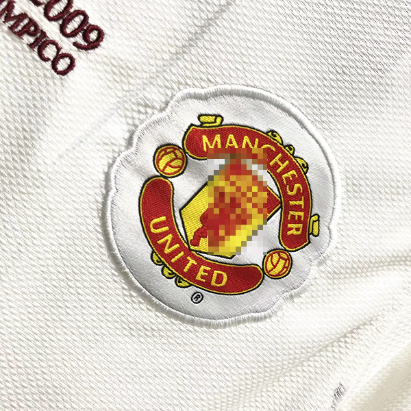 Camiseta Manchester United Segunda Equipación Manga Larga 08/09 de Liga de Campeones de la UEFA-7-