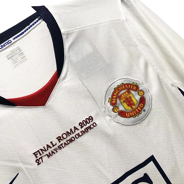 Camiseta Manchester United Segunda Equipación Manga Larga 08/09 de Liga de Campeones de la UEFA-9-