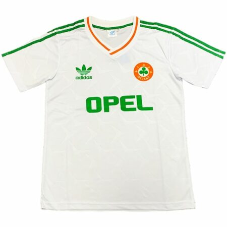 Camiseta Irlanda Segunda Equipación 1990, Blanca