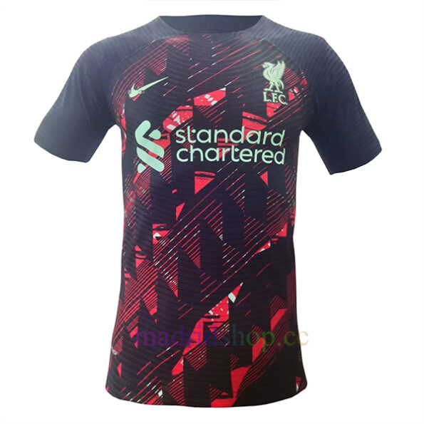 Camiseta Liverpool 2022/23 Versión Jugador Rojo y Negro