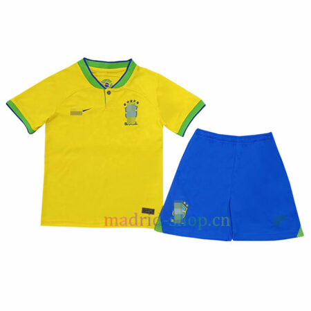 Camiseta Brasil Primera Equipación 2022 Copa Mundial Niño