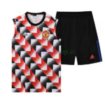 Camiseta Entrenamiento Manchester United 2022/23 Sin Mangas Kit Negro&Rojo
