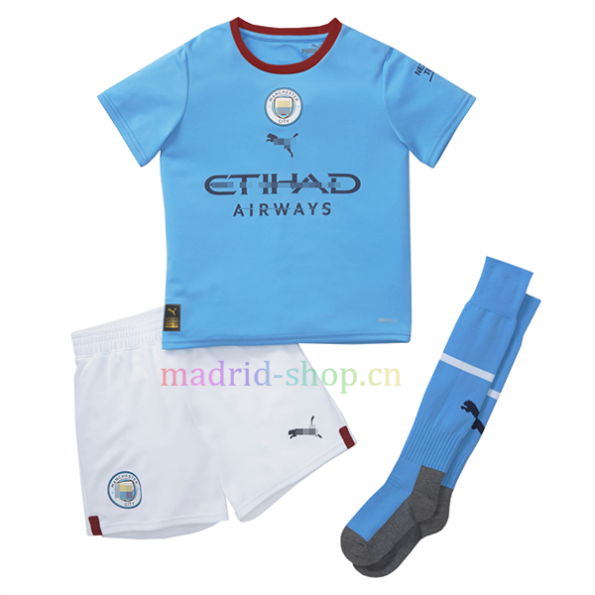 Camisa titular do Manchester City 2022/23 infantil