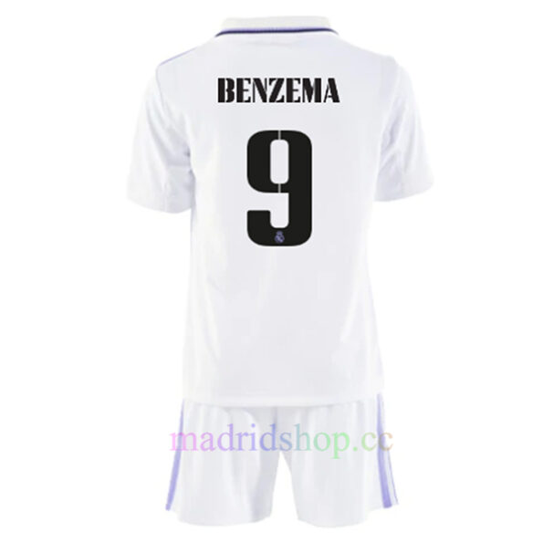 Camiseta Benzema Reαl Madrid Primera Equipación 2022/23 Niño