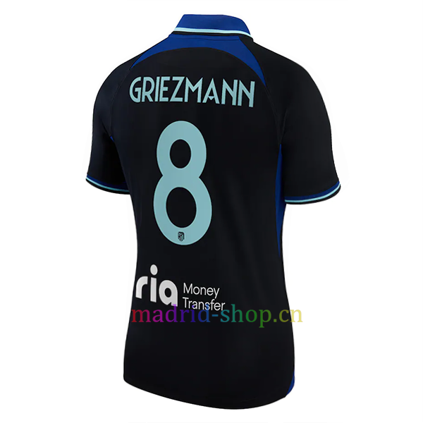 Camiseta Griezmann Atlético de Madrid Segunda Equipación 2022/23 Mujer Champions League | madrid-shop.cn