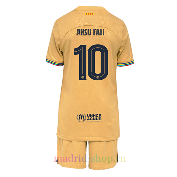 Conjunto de Camisetas Ansu Fati Barça Segunda Equipación 2022/23 Niño | madrid-shop.cn