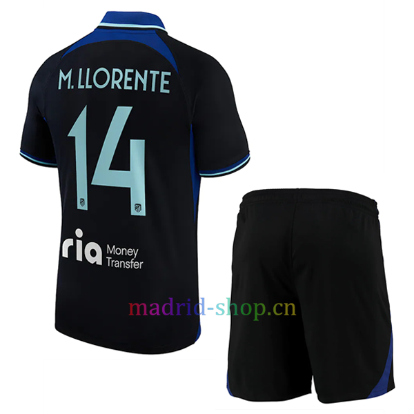 Camiseta Marcos Llorente Atlético de Madrid Segunda Equipación 2022/23 Niño Champions League | madrid-shop.cn
