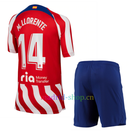 Camiseta Marcos Llorente Atlético de Madrid Primera Equipación 2022/23 Niño