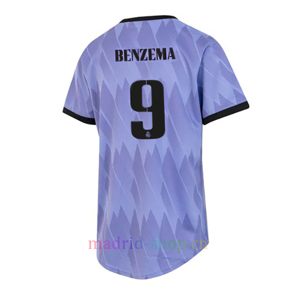 Camiseta Benzema Real Madrid Segunda Equipación 2022/23 Mujer | madrid-shop.cn