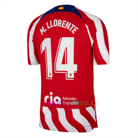 Camiseta Marcos Llorente Atlético de Madrid Primera Equipación 2022/23 Version Jugador