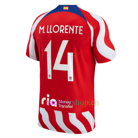 Camiseta Marcos Llorente Atlético de Madrid Primera Equipación 2022/23 Champions League