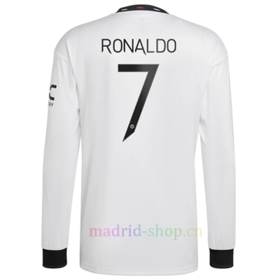 Camiseta Manga Larga Cristiano Ronaldo Manchester United Segunda Equipación 2022/23 Champions League | madrid-shop.cn