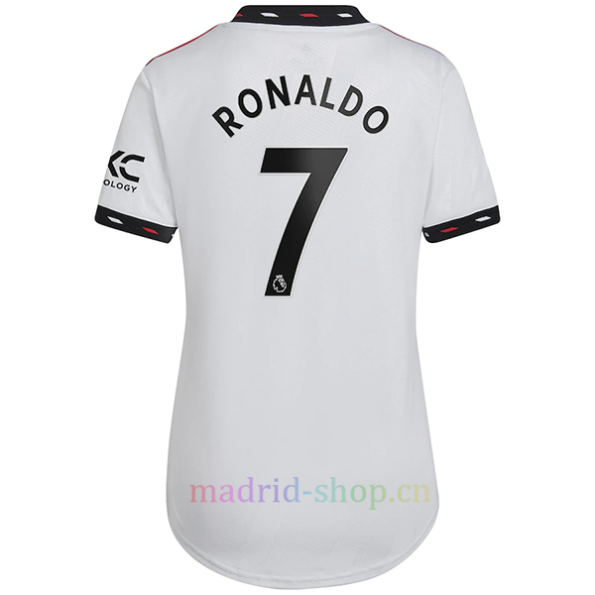 Cristiano Ronaldo Manchester United Camisa Away 2022/23 Feminino Premier League