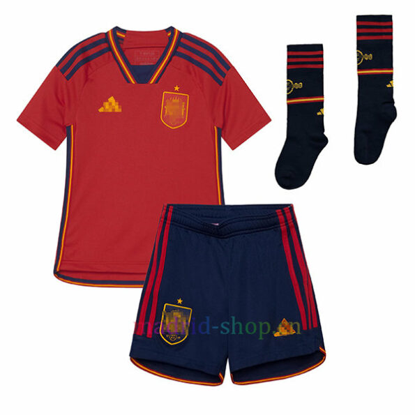 Spain Home Shirt and Pants 2022 Child