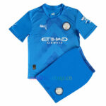 Camisa de Goleiro do Manchester City 2022/23 Azul Infantil