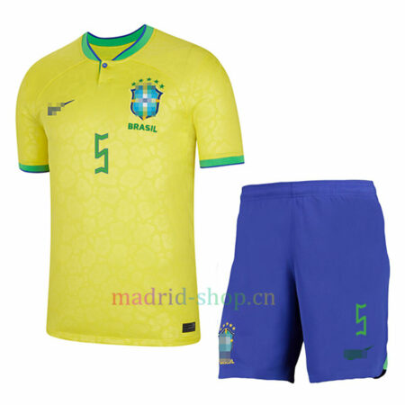 Camiseta de Casemiro Brasil Primera Equipación 2022 Niño