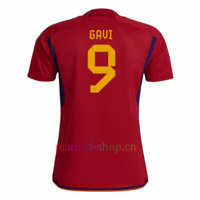 Camiseta Gavi España Primera Equipación 2022 Copa Mundial | madrid-shop.cn