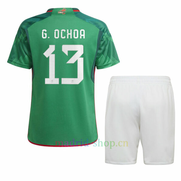 Ochoa Camiseta México Primera Equipación 2022 Niño
