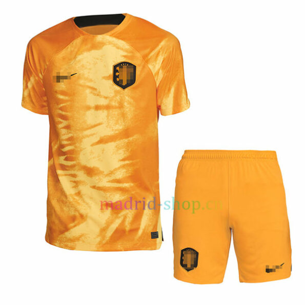 Netherlands Home Shirt 2022 World Cup Kids