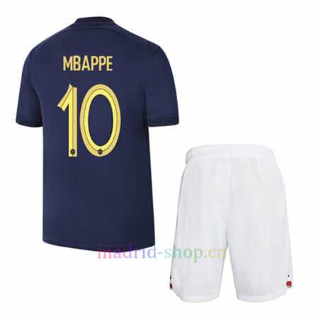 Mbappé Camiseta Francia Primera Equipación 2022 Niño