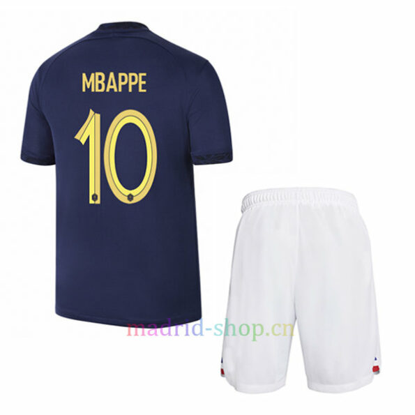 Maglia Mbappé Francia Home 2022 Bambino