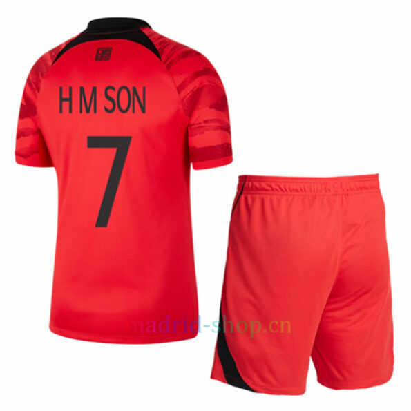 H M Son Camiseta Corea del Sur Primera Equipación 2022 Copa Mundial Niño