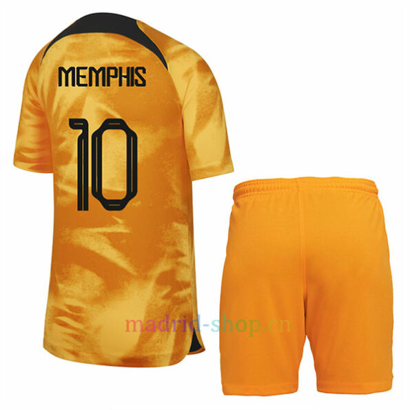 Memphis Depay Camiseta Países Bajos Primera Equipación 2022 Niño