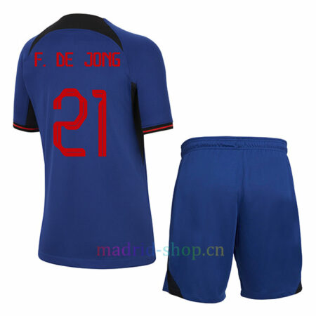 De Jong Camiseta Países Bajos Segunda Equipación 2022 Niño