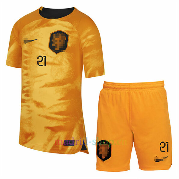 De Jong Camiseta Países Bajos Primera Equipación 2022 Niño