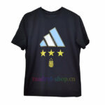 Camiseta Argentina Con 3 Estrellas negro