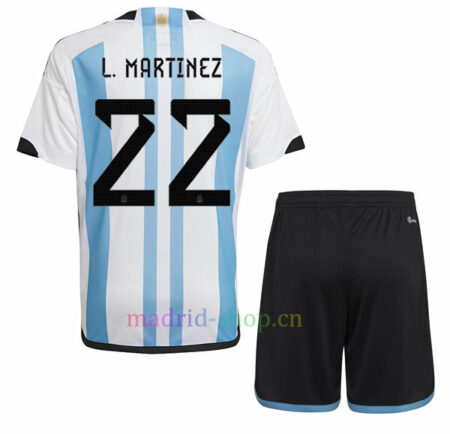 Conjunto de Camisetas de L. Martínez Argentina Primera Equipación 2022/23 Niño | madrid-shop.cn
