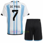 Camiseta Rodrigo De Paul Argentina Primera Equipación 2022/23 Niño