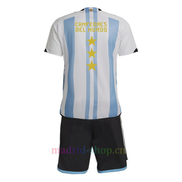 Camiseta y Pantalón Argentina 3 Estrellas Primera Equipación 2022 Niño