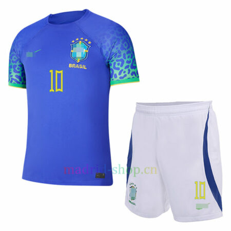 Camiseta Neymar Brasil Segunda Equipación 2022 Niño