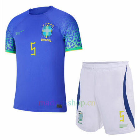 Camiseta de Casemiro Brasil Segunda Equipación 2022 Niño