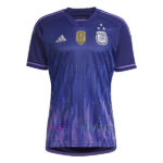 Camiseta Argentina Con 3 Estrellas Segunda Equipación 2022 Copa Mundial