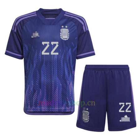 Conjunto de Camisetas de L. Martínez Argentina Segunda Equipación 2022 Niño