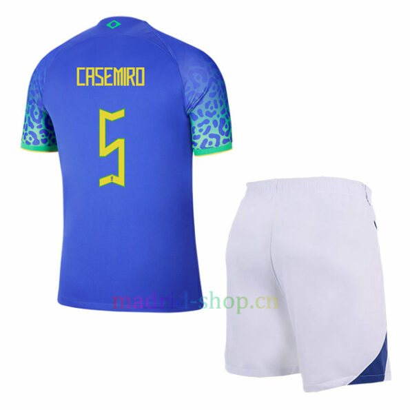 Camisa Casemiro Brasil Away 2022 Infantil