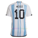 Camiseta Firmada Messi Argentina 3 Estrellas Primera Equipación 2022 Copa Mundial