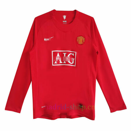 Camiseta Manchester United Primera Equipación 2007/08 Manga Larga | madrid-shop.cn