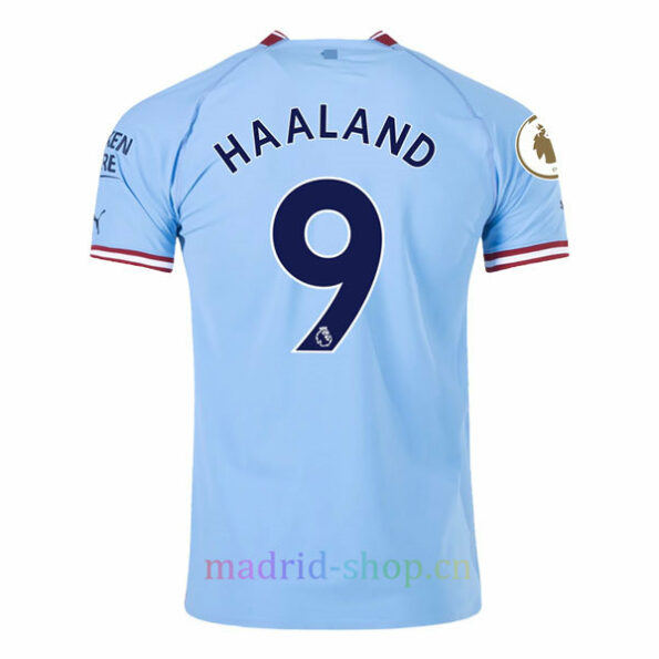 Conjunto de camisa Home do Manchester City 2022/23 Kids Haaland 9
