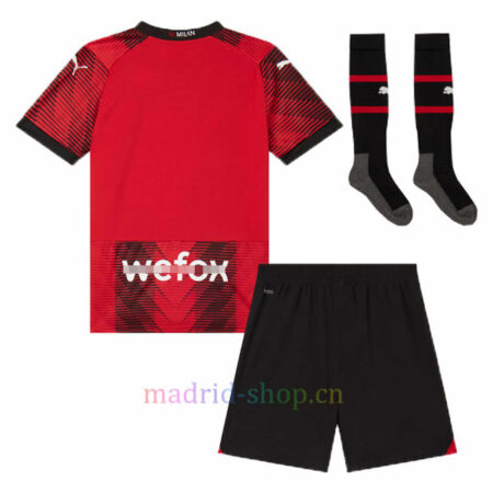 Conjunto de Camiseta AC Milan Primera Equipación 2023 24 Niño