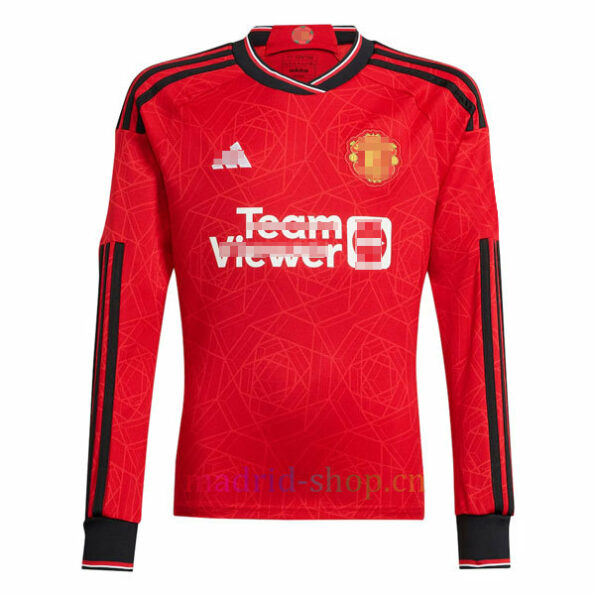 Camisa Home do Manchester United 2023 24 Manga Longa