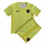 Conjunto de Camiseta Portero Femenina de Países Bajos 2023 Niño, amarillo