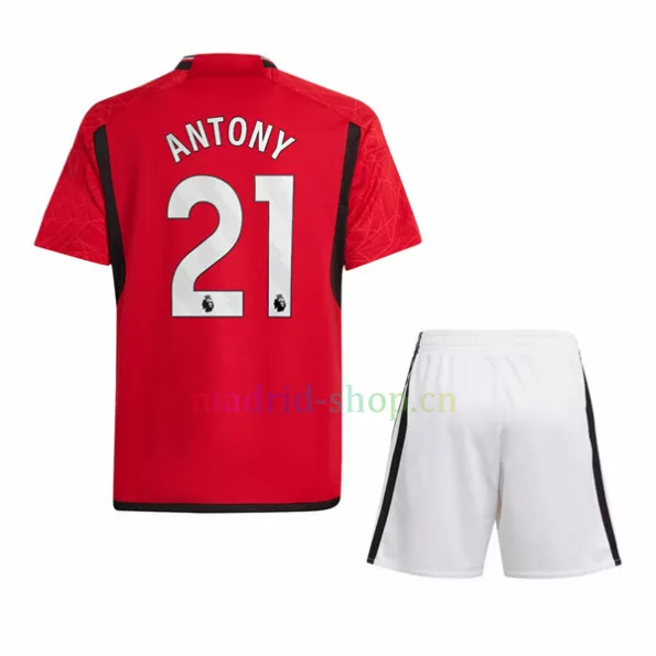 Kit de camisa do Antony Man United Home 2023-24 infantil